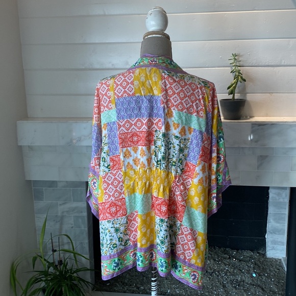 Tolani Raelyn Boho Patchwork Modal Kimono Size MP - Picture 6 of 11